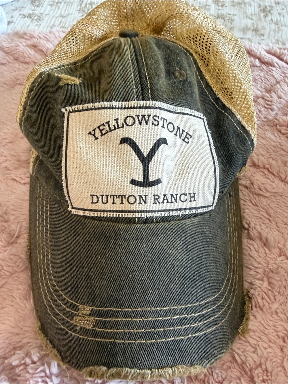 Yellowstone Dutton Ranch Trucker Hat - Denim & Khaki